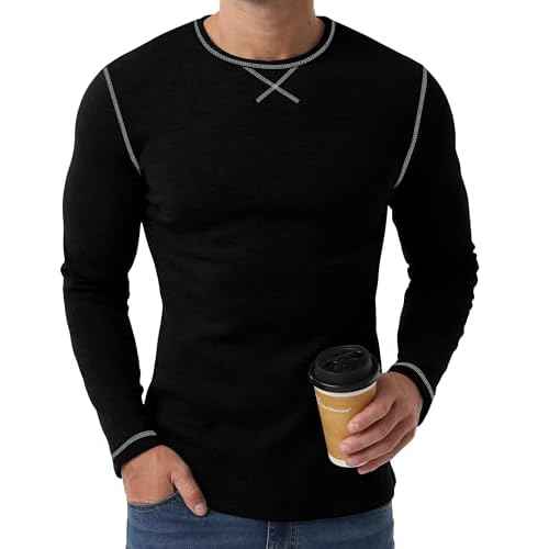 Sailwind Mens Thermal Underwear Long Sleeve Shirts Wool Base Layer Crewneck Top