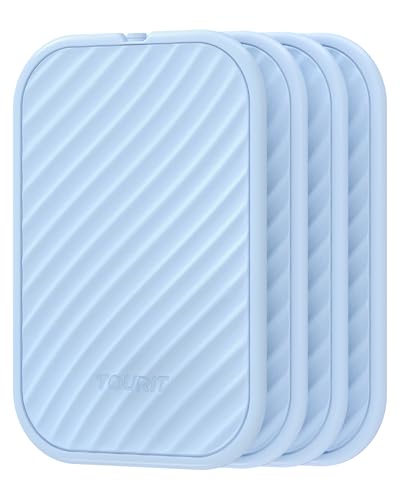 TOURIT Reusable Slim Ice Packs for Lunch Boxes - Baby Blue 4 Pack