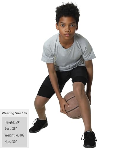EXARUS Youth Compression Shorts with Side Pocket - No Pockets / 14 Years - Black