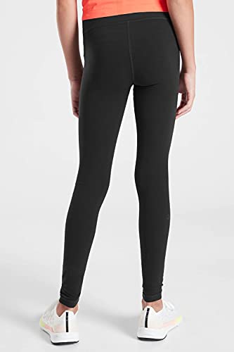 Kids High Rise Tights - Girls Activewear Leggings 11-12 Years Black