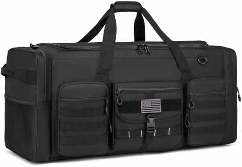Extra Large Black Duffle Bag 132L Heavy Duty Sports Equipment Travel Bag