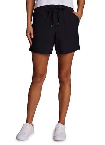 RBX Active Women's 6-Inch Black Walking Shorts - Small, Stretch Woven, Quick Drying with Pockets