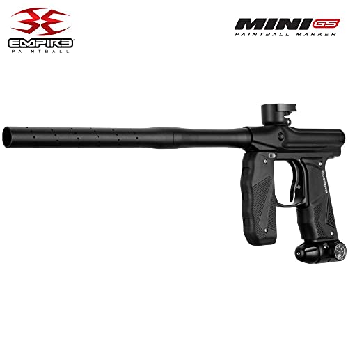 Maddog Empire Mini GS Electronic Full Auto Paintball Gun Marker w/ 48/3000 HPA Tank, HK Army HSTL Thermal Mask, & Empire Halo Too Electronic Loader Starter Package - Dust Black