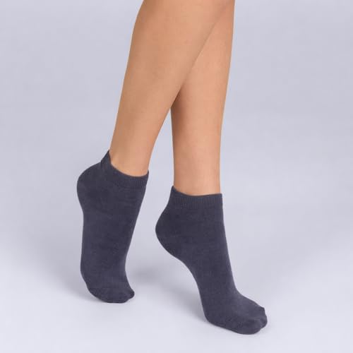 RONDO Unisex Ankle Socks - Thin Cotton Athletic Running Socks, Breathable, Low Cut, Dark Grey, Medium