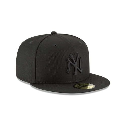 New Era MLB Unisex Adult New York Yankees Cap - Black, 7 1/4