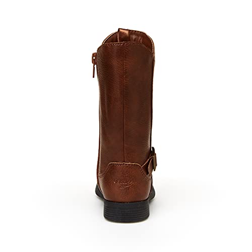 Girls' Lumi Boots - Toddler Size 7, Chocolate Knee-High Zipper Shoes