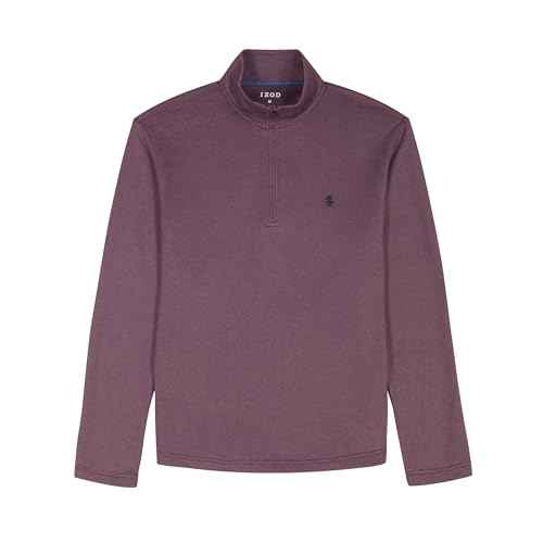 IZOD Mens Performance Comfort Quarter Zip Long Sleeve Shirt
