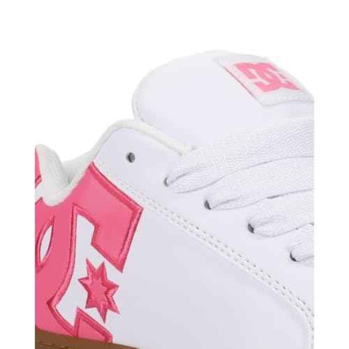 DC Women's Court Graffik Sneaker, White/Pink/Gum, 8