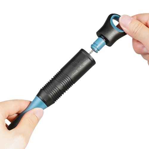 2-in-1 Water Bottle Brush and Straw Cleaner Brush, Long Handle Scrub Brush with Replaceable Head for Water Bottles, Glasswares, Mugs, Flasks, Tumblers, Vases, and Kitchen Sink, Smokey Blue