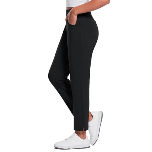 baleaf Women's Fleece Lined Pants Stretch Water Resistant Winter Thermal Travel Pants Cold Weather Gear Pockets Work Golf