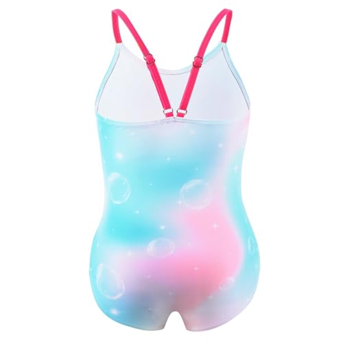 Girls One Piece Swimsuit Kid Bathing Suit Axolotl Blue 7-8 Years