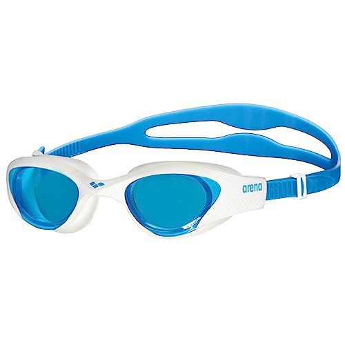 Unisex Swim Goggles with Anti-Fog Coating & Orbit-Proof Seals - Light Blue/White/Blue