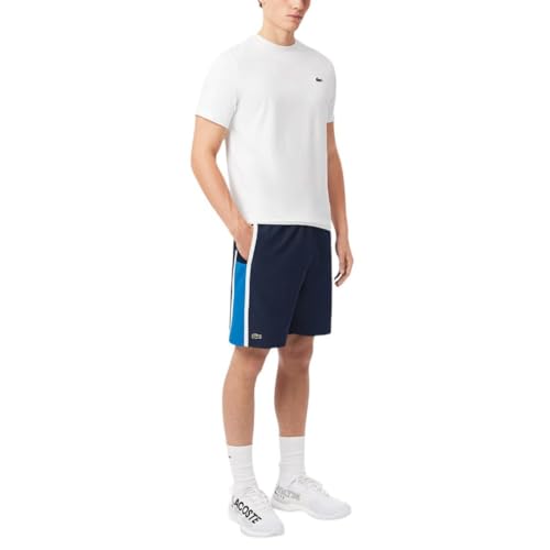 Lacoste Men's Sport Lightweight Color Block Stripe Tennis Shorts