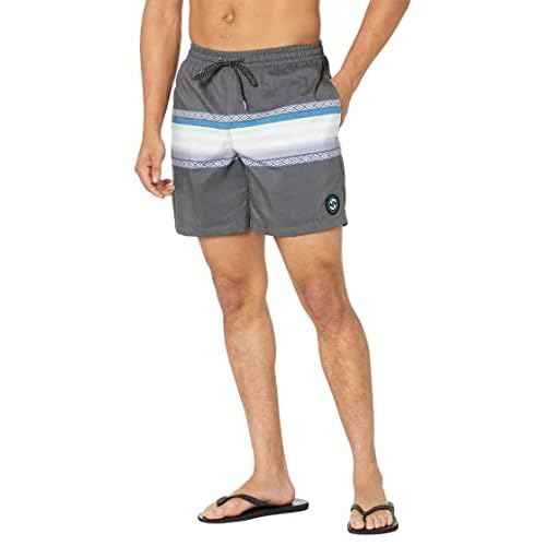 Quiksilver Mens 17 Inch Elastic Waist Swim Trunk Bathing Suit Short
