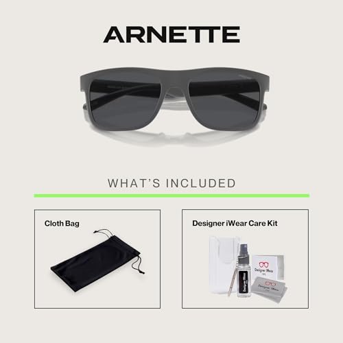 ARNETTE Khim AN4341 Square Sunglasses for Men +BUNDLE with ACCESSORY EYEWEAR KIT