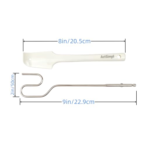 Peanut Butter Stirrer with Silicone Spatula for Hand Mixers & Drills - Stainless Steel Nut Butter Mixer Tool