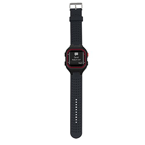 Silicone Watch Band for Garmin Forerunner 25 Large - Black/Blue
