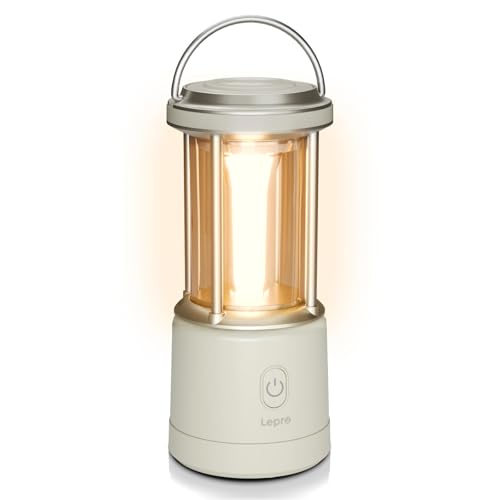 Lepro 1100LM Waterproof Battery-Powered Camping Lantern - White, 5 Light Modes