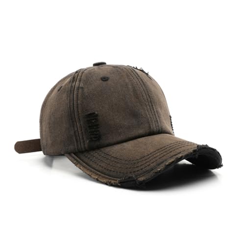 Washed Distressed Vintage Baseball Cap Unconstructed Cotton Dad Hat Trendy Trucker Hat for Womens Mens Headwear
