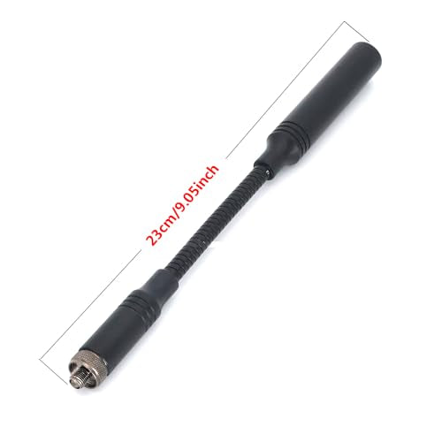 AT-23G SMA-F Dual Band VHF/UHF High Gain 136-174MHz 400-470MHz Ham Radio Antenna for Kenwood wouxun Baofeng UV-5R BF-888S Quansheng UV-K5 UV-K58 UV-K6 Handheld Two Way Radio
