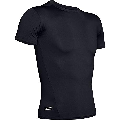 Under Armour Men's HeatGear Tactical Shirt Black Large - Compression & Moisture-Wicking Activewear