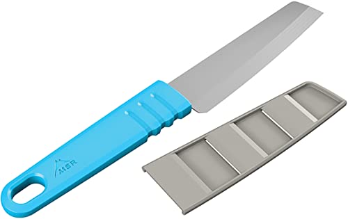 MSR Alpine Camping Kitchen Knife - Blue, 4.5-Inch Santoku Style