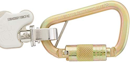 3M DBI-SALA 6160030 Lad-Saf Sleeve with Carabiner, Cam and Inertial Locking Fits 3/8"" and 5/16"" Diameter, Silver