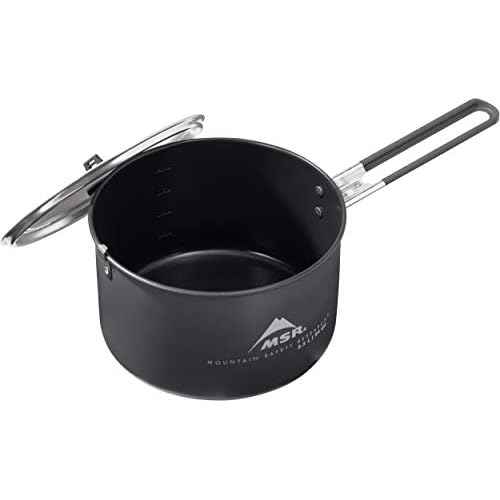 MSR 2.5 Liter Nonstick Ceramic Coated Solo Camping Cook Pot Black
