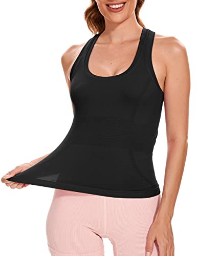MathCat Racerback Workout Tank Top for Women Small Black