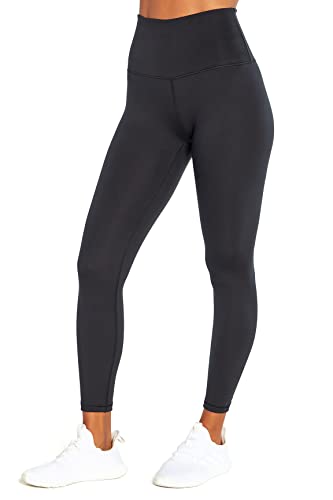 Large Black High-Rise Contender Deluxe Leggings for Women - Tummy Control