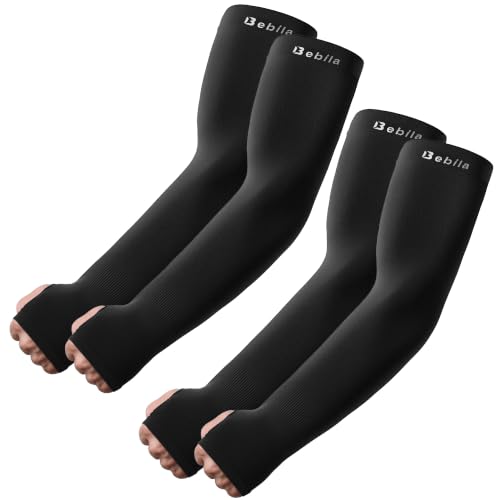Arm Sleeves with Thumb Hole for Men Women Sun Protection UV Cooling Sports