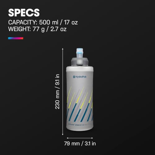 HydraPak SkyFlask IT 500ml Insulated Running Water Bottle - Clear
