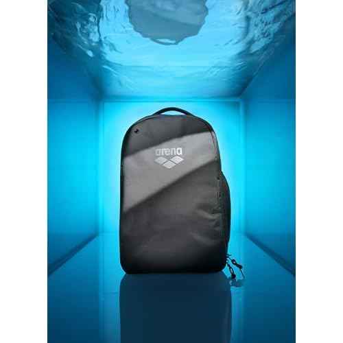 ARENA All Set Urban Backpack Work Leisure Gym Rucksack Multisport Daypack Medium Size Training Gear Equipment Bag for Teens Men Women, 30 Liters, Black
