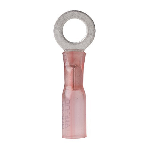 25 Pack Ring Terminals for Electrical Connectors #8 Screw 22-18 AWG Heat Shrink