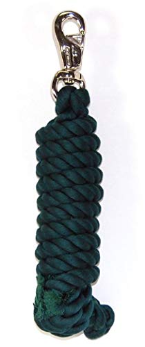 Hamilton 3/4" x 10' Cotton Horse Lead Rope with Bull Snap - Dark Green