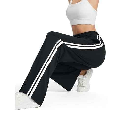 Tapata Women's 28/30/32/34 Inseam Track Pants Loose Straight Leg Jogging Sweatpants Warm-Up Sports Athletic Running