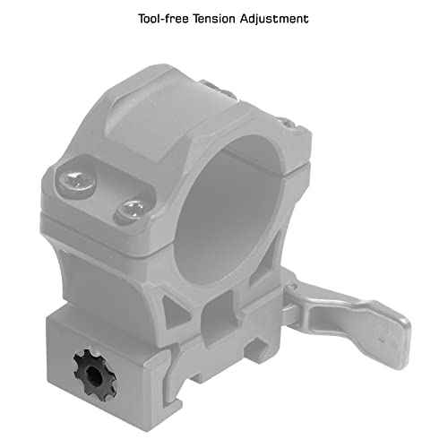 UTG ACCU-SYNC QR 1" Medium Profile Scope Rings, Picatinny,Black