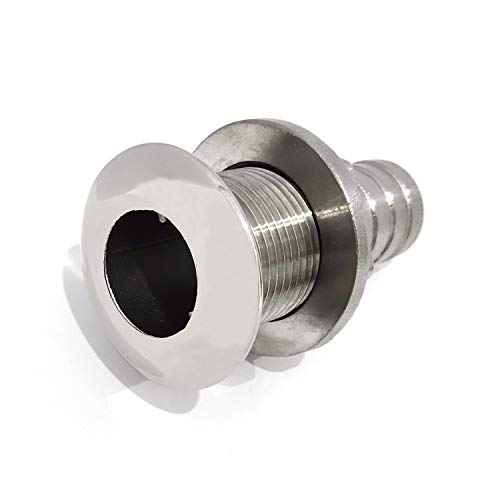 316 Stainless Steel Thru-Hull Fitting 3/4 IN I.D. Marine Boat Plumbing