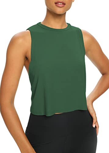 Women’s Open Back Yoga Tank Top Workout Shirt Backless Fitness Top