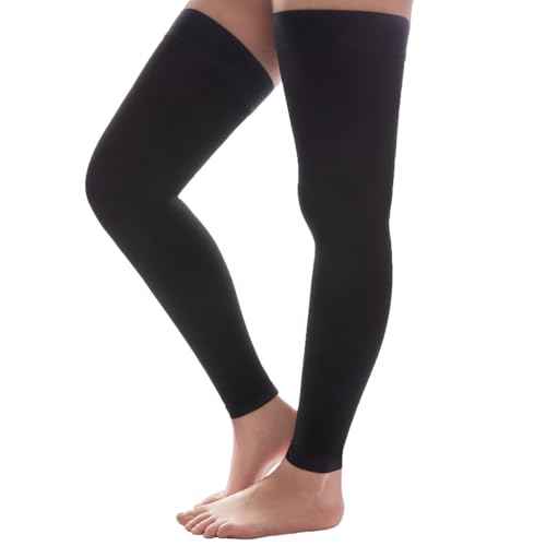 Thigh High Compression Socks Women & Men, 20-30mmHg Thigh High Compression Stockings, Compression Socks with Silicone Dot Band-Best for Varicose Veins, Swelling