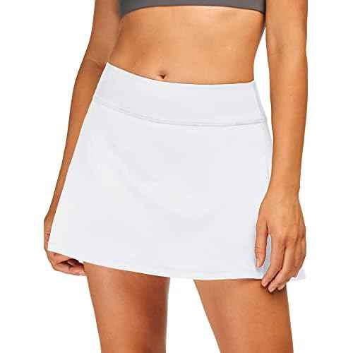 Stelle Women's Tennis Golf Skirts High Waisted with Pockets Inner Shorts for Athletic Skorts Sports Running Pickleball