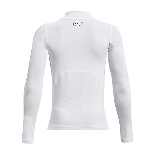 Under Armour Kids HeatGear Armour Mock Long Sleeve Top - Large White/Black