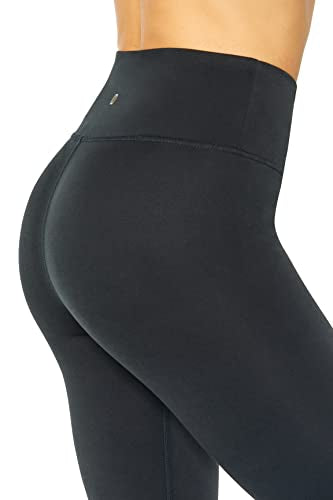 Women's High Waist Tummy Control Leggings - Medium Black