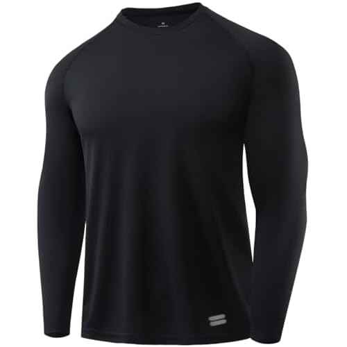 Men's Long Sleeve Base Layer Shirts Quick Dry Undershirts Workout Hiking Camping Athletic Top