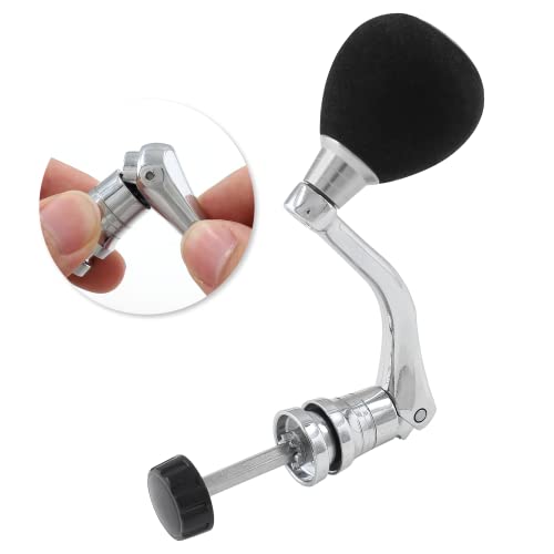 Medium Silver Fishing Reel Handle - Spinning Reel Replacement Part