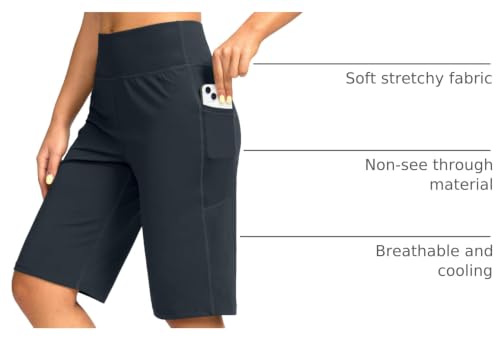 12" Bermuda Shorts for Women with Pockets – Knee Length