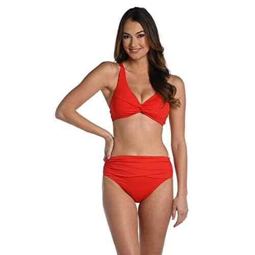 La Blanca Women's Standard Island Goddess Over The Shoulder Underwire Wrap Bikini Swimsuit Top