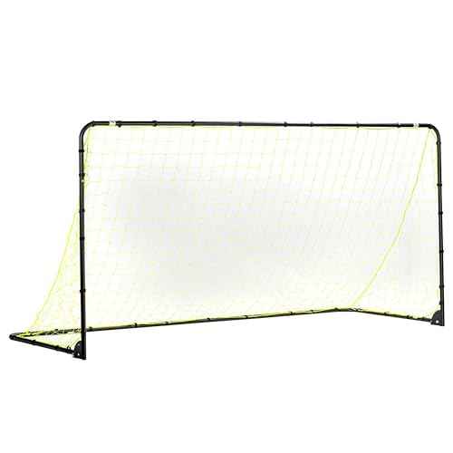 Franklin Sports Competition Soccer Goals - Backyard Portable Steel Soccer Goals - Adult + Youth Soccer Goal with Net + Ground Stakes Included - Multiple Sizes + Colors