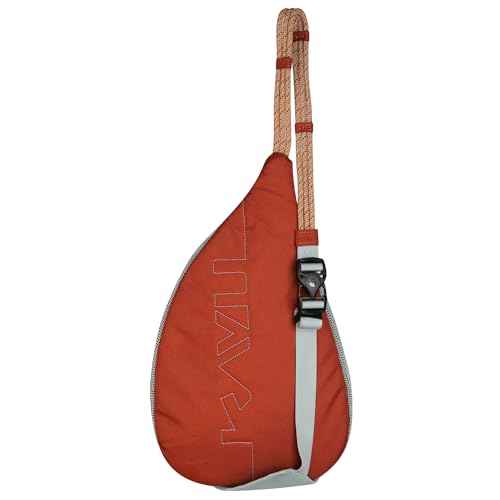 KAVU Mini Beach Rope Bag Mesh Crossbody Sling Backpack - Cool Aqua