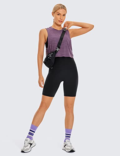Super High Waist Biker Shorts 8 Inch for Yoga & Lounge - Luxurious Comfort